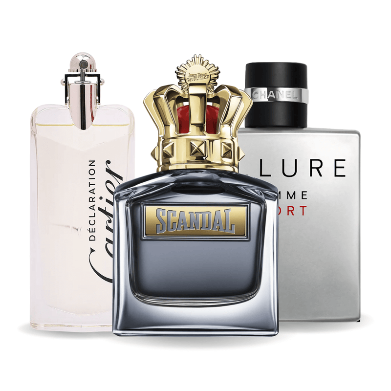 Zestaw 3 perfumy Allure Homme Sports, Jean Paul Gaultier Scandal, Cartier Declaration 100ml GOOGLE - MATEUS